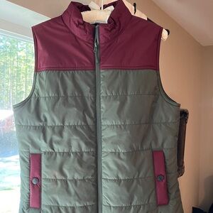 United By Blue Green and Red Quilted Vest